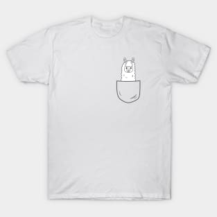 Llama In A Pocket T-Shirt